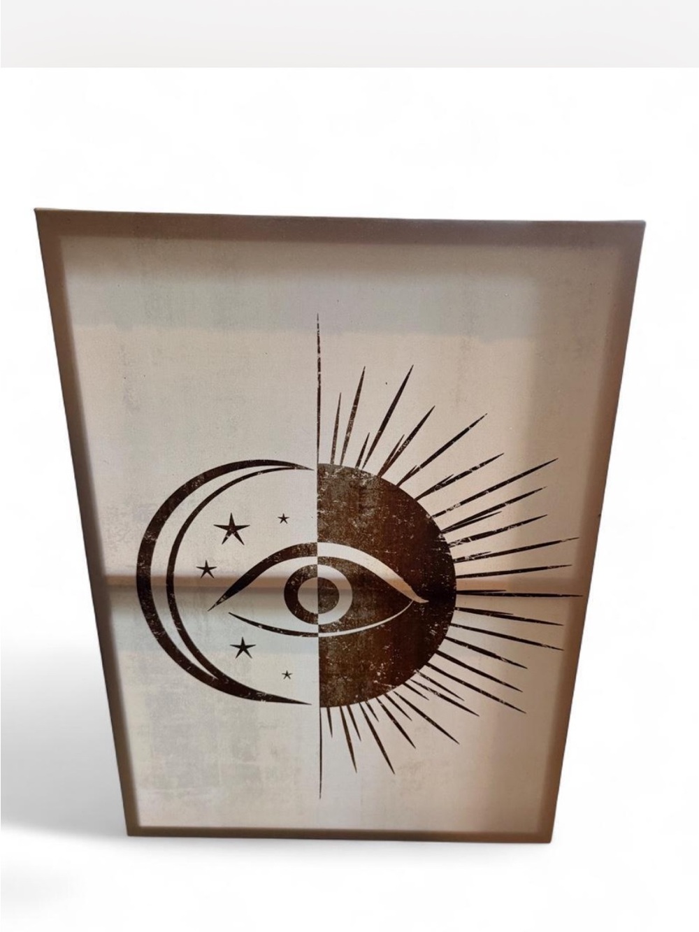 Celestial Eye Wall Art Print in Brown - Unbranded